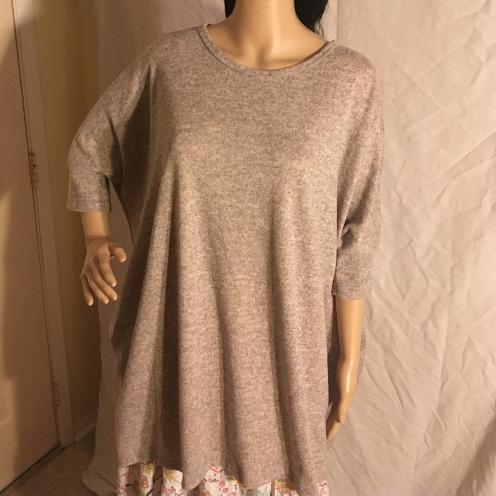 Riah Fashion tunic with pockets gray size XL - Picture 2 of 4
